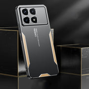 For Xiaomi Redmi K70 Blade Series TPU Hybrid Metal Phone Case(Gold)