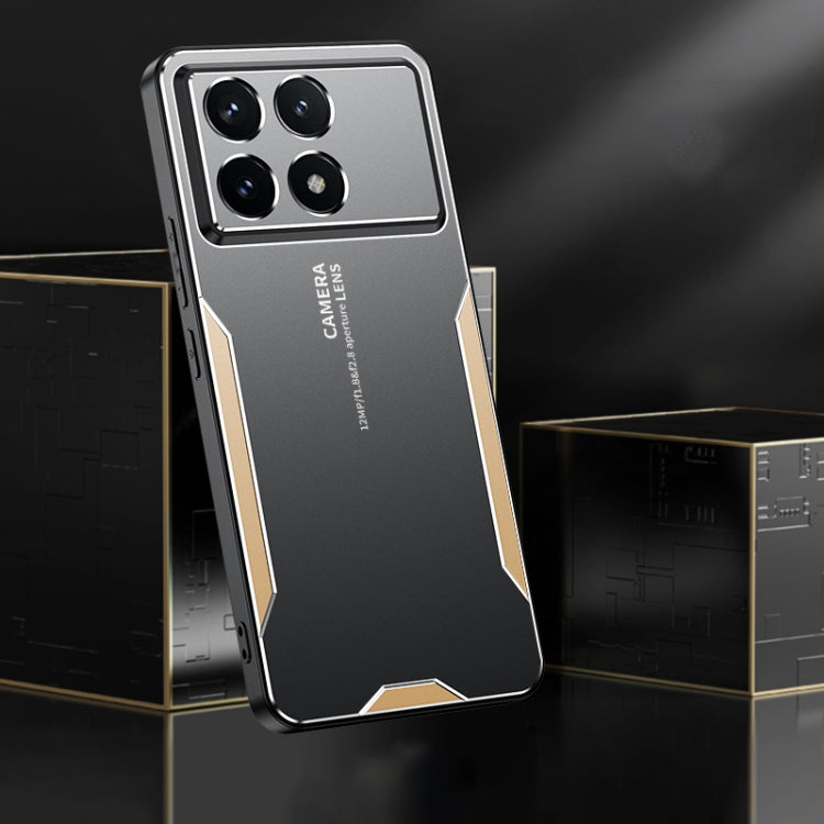 For Xiaomi Redmi K70 Blade Series TPU Hybrid Metal Phone Case(Blue)
