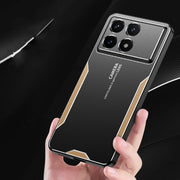 For Xiaomi Redmi K70 Blade Series TPU Hybrid Metal Phone Case(Blue)