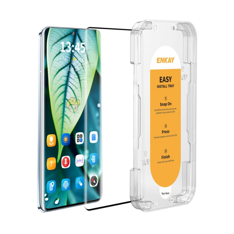 For Realme 12 Pro / 12 Pro+ ENKAY Easy Install Hot Bending Full Coverage Side Glue Tempered Glass Film