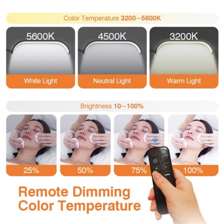 HD-G63X Floor Standing Remote Dimming LED Moon Lamp Manicure Eyelash Beauty Lamp(US Plug)