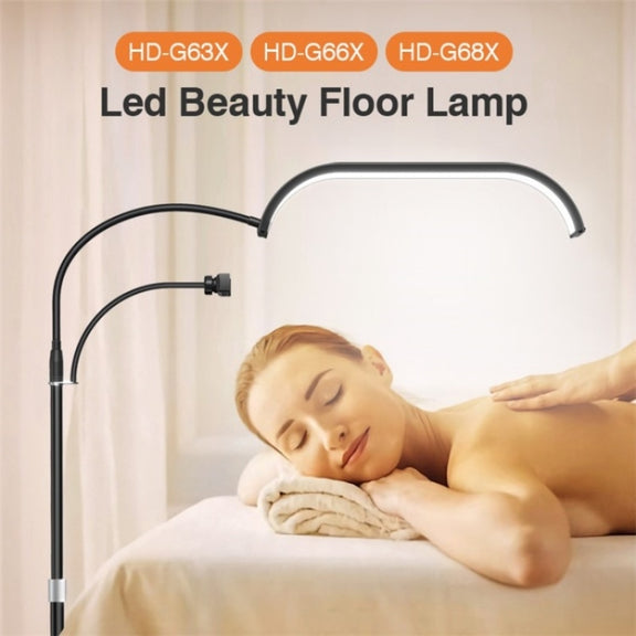 HD-G63X Floor Standing Remote Dimming LED Moon Lamp Manicure Eyelash Beauty Lamp(US Plug)