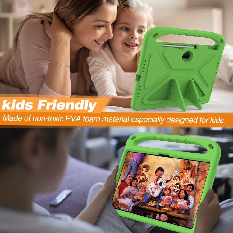 For Honor Pad 9 12.1 Handle EVA Shockproof Tablet Case with Holder(Green)