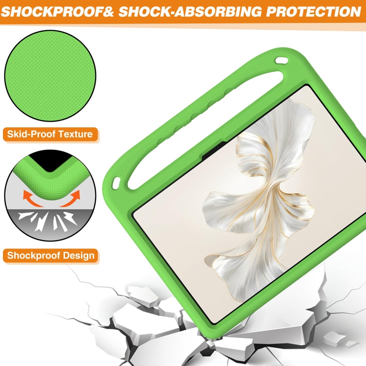 For Honor Pad 9 12.1 Handle EVA Shockproof Tablet Case with Holder(Green)