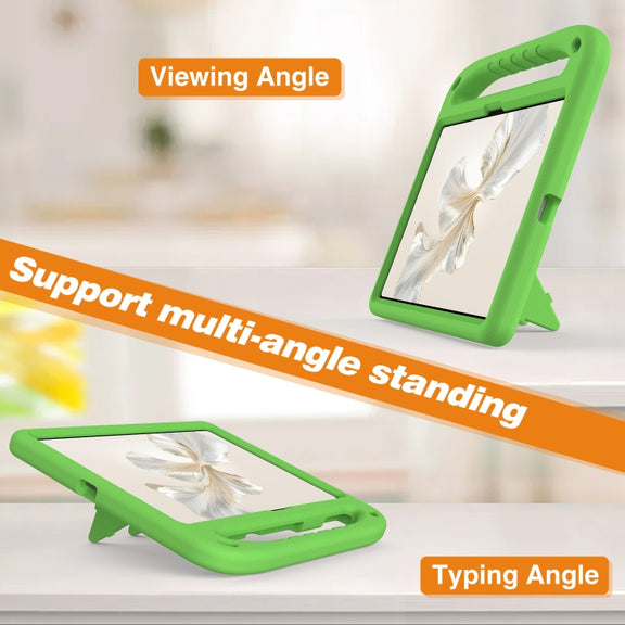 For Honor Pad 9 12.1 Handle EVA Shockproof Tablet Case with Holder(Green)