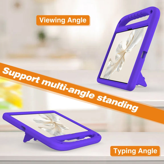 For Honor Pad 9 12.1 Handle EVA Shockproof Tablet Case with Holder(Purple)