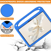 For Honor Pad 9 12.1 Handle EVA Shockproof Tablet Case with Holder(Blue)