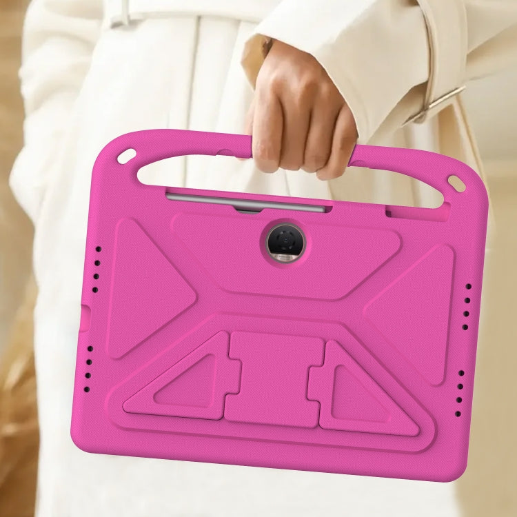 For Honor Pad 9 12.1 Handle EVA Shockproof Tablet Case with Holder(Rose Red)