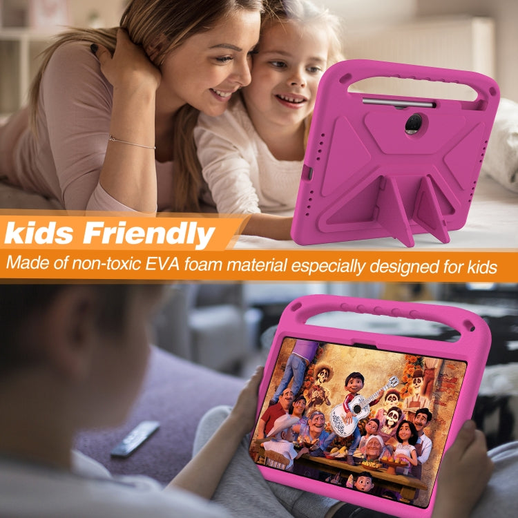 For Honor Pad 9 12.1 Handle EVA Shockproof Tablet Case with Holder(Rose Red)