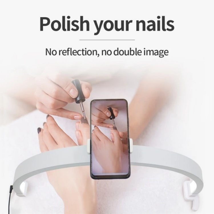M12X Foldable LED Half Moon Lamp Touch Control Nail Art Lamp, Length: 56cm(US Plug)