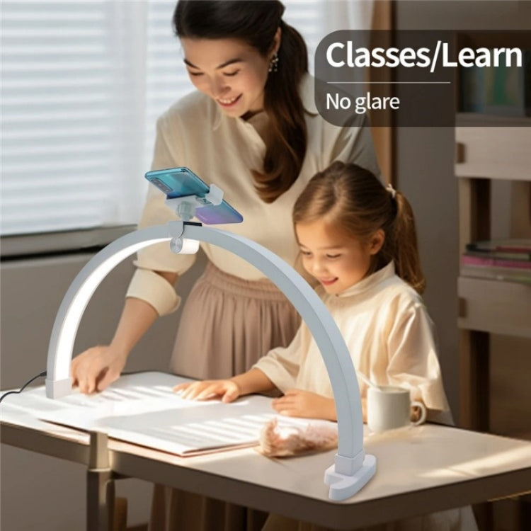 M12X Foldable LED Half Moon Lamp Touch Control Nail Art Lamp, Length: 56cm(US Plug)