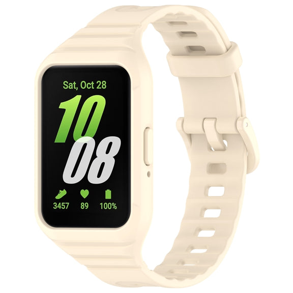 For Samsung Galaxy Fit 3 Integrated TPU Watch Band(Beige)