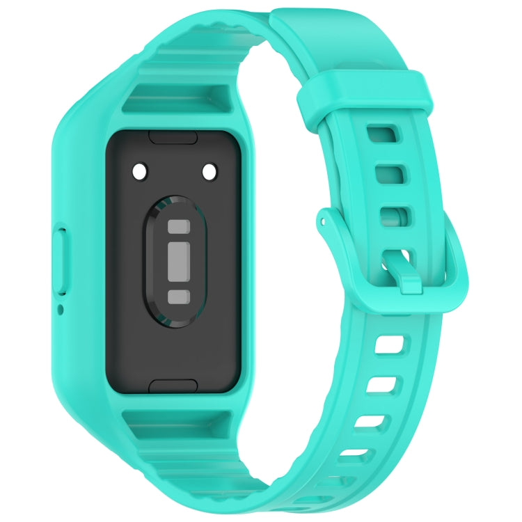 For Samsung Galaxy Fit 3 Integrated TPU Watch Band(Cyan)