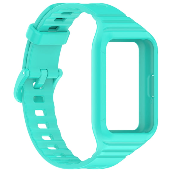 For Samsung Galaxy Fit 3 Integrated TPU Watch Band(Cyan)