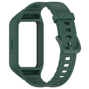 For Samsung Galaxy Fit 3 Integrated TPU Watch Band(Dark Green)
