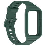 For Samsung Galaxy Fit 3 Integrated TPU Watch Band(Dark Green)