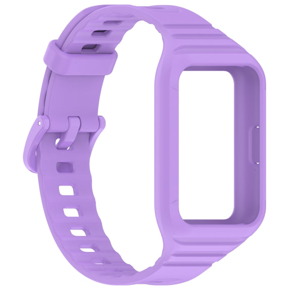 For Samsung Galaxy Fit 3 Integrated TPU Watch Band(Purple)