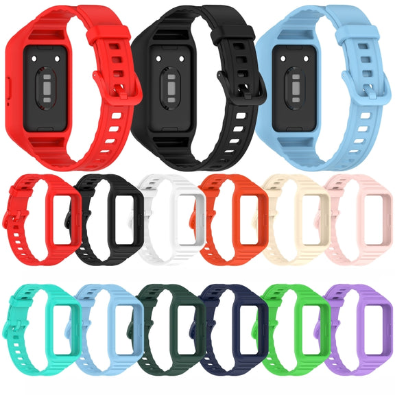 For Samsung Galaxy Fit 3 Integrated TPU Watch Band(Red)