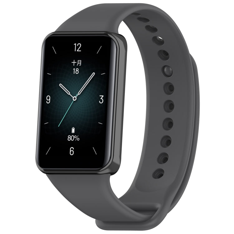 For Honor Band 9 Solid Color TPU Watch Band(Dark Gray)