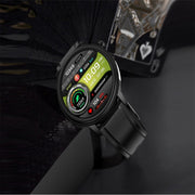 ET470 1.39 inch Color Screen Smart Watch Leather Strap, Support Bluetooth Call / ECG(Black)