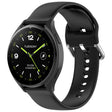 For Xiaomi Watch 2 Solid Color Metal Silver Buckle Silicone Watch Band, Size: L(Black) - free shipping - PMC TechLife - Order now!