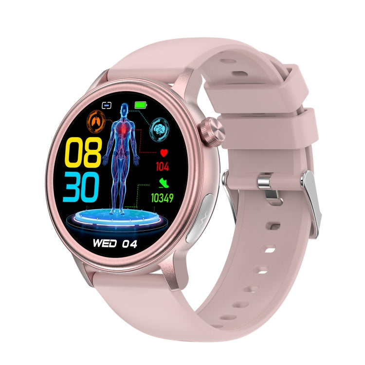 ET470 1.39 inch Color Screen Smart Watch Silicone Strap, Support Bluetooth Call / ECG(Pink)