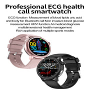 ET470 1.39 inch Color Screen Smart Watch Silicone Strap, Support Bluetooth Call / ECG(Beige)