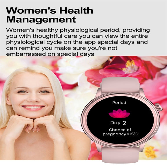 ET470 1.39 inch Color Screen Smart Watch Silicone Strap, Support Bluetooth Call / ECG(Pink)