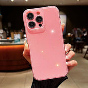 For iPhone 16 Pro Jelly Glitter Solid Color TPU Phone Case(Pink)