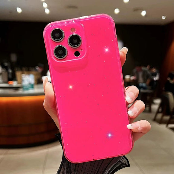 For iPhone 16 Pro Jelly Glitter Solid Color TPU Phone Case(Rose Red)