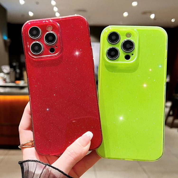 For iPhone 16 Jelly Glitter Solid Color TPU Phone Case(Black)