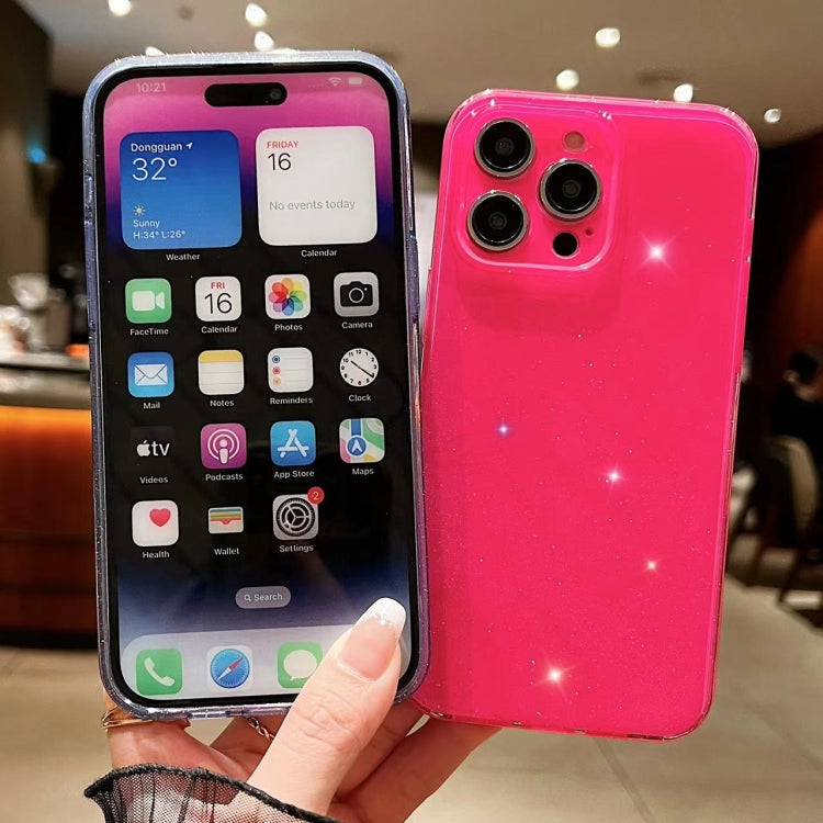For iPhone 16 Jelly Glitter Solid Color TPU Phone Case(Black)