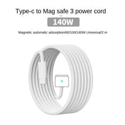 US Plug 140W USB-C PD Power Adapter with Type-C to Magsafe3 Magnetic Charging Cable, Length: 2 m