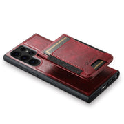 For Samsung Galaxy S22 Ultra 5G Suteni H17 Oil Eax Leather Detachable Wallet Phone Case(Red)
