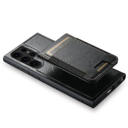For Samsung Galaxy S24 Ultra 5G Suteni H17 Oil Eax Leather MagSafe Detachable Wallet Phone Case(Black)