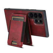 For Samsung Galaxy S23 Ultra 5G Suteni H17 Oil Eax Leather MagSafe Detachable Wallet Phone Case(Red)