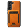 For Samsung Galaxy S25 5G Suteni H17 Oil Eax Leather MagSafe Detachable Wallet Phone Case(Khaki) - Galaxy S25 5G Cases by Suteni | Online Shopping South Africa | PMC TechLife | Buy Now Pay Later Mobicred