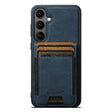 For Samsung Galaxy S25+ 5G Suteni H17 Litchi Texture Leather MagSafe Detachable Wallet Phone Case(Blue) - Galaxy S25+ 5G Cases by Suteni | Online Shopping South Africa | PMC TechLife | Buy Now Pay Later Mobicred