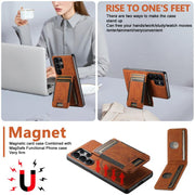 For Samsung Galaxy S25 5G Suteni H17 Litchi Texture Leather MagSafe Detachable Wallet Phone Case(Khaki)
