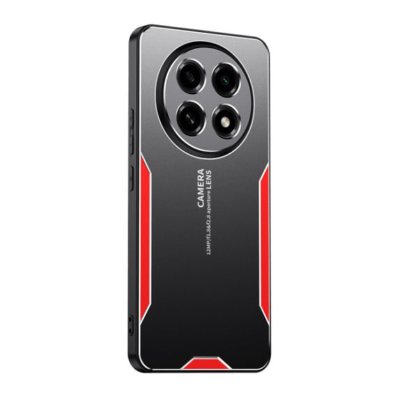 For OPPO A2 Pro Blade Series TPU Hybrid Metal Phone Case(Red)