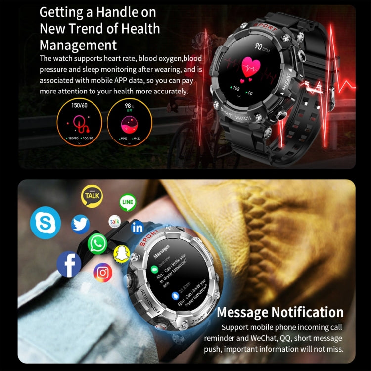 T96 1.52 inch Amoled Screen 2 in 1 Bluetooth Earphone Smart Watch(Blue)