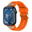For  Apple Watch Series 9 45mm Breathable Stainless Steel Mesh TPU Watch Band(Orange Titanium) - Watch Bands by PMC TechLife | Online Shopping South Africa | PMC TechLife