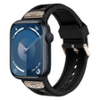 For  Apple Watch Series 9 45mm Breathable Stainless Steel Mesh TPU Watch Band(Black Titanium) - Watch Bands by PMC TechLife | Online Shopping South Africa | PMC TechLife