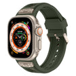 For Apple Watch Ultra 49mm Breathable Stainless Steel Mesh TPU Watch Band(Green Titanium) - Watch Bands by PMC TechLife | Online Shopping South Africa | PMC TechLife