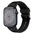 For Apple Watch Series 8 45mm Breathable Stainless Steel Mesh TPU Watch Band(Black Black) - free shipping - PMC TechLife - Order now!