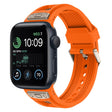 For Apple Watch SE 2022 44mm Breathable Stainless Steel Mesh TPU Watch Band(Orange Titanium) - Watch Bands by PMC TechLife | Online Shopping South Africa | PMC TechLife
