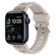 For Apple Watch SE 2022 44mm Breathable Stainless Steel Mesh TPU Watch Band(Starlight Titanium) - Watch Bands by PMC TechLife | Online Shopping South Africa | PMC TechLife