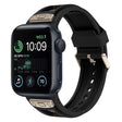 For Apple Watch SE 2022 44mm Breathable Stainless Steel Mesh TPU Watch Band(Black Titanium) - Watch Bands by PMC TechLife | Online Shopping South Africa | PMC TechLife