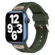 For Apple Watch Series 7 45mm Breathable Stainless Steel Mesh TPU Watch Band(Green Titanium) - Watch Bands by PMC TechLife | Online Shopping South Africa | PMC TechLife