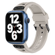 For Apple Watch Series 7 45mm Breathable Stainless Steel Mesh TPU Watch Band(Starlight Black) - Watch Bands by PMC TechLife | Online Shopping South Africa | PMC TechLife